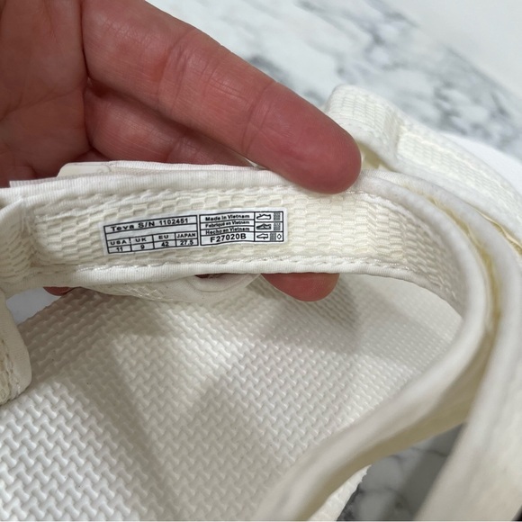 NWOT Teva Women's Mesh Flatform Velcro Platform Sandals in White Size 11 - Picture 10 of 16